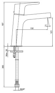 Смеситель для раковины E.C.A. Luna 102808940EX золото